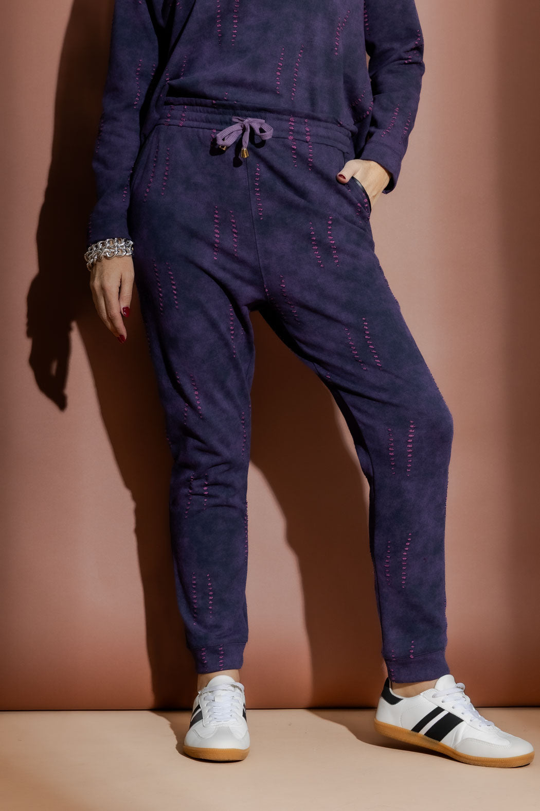 Purple Distressed Lounge Pant