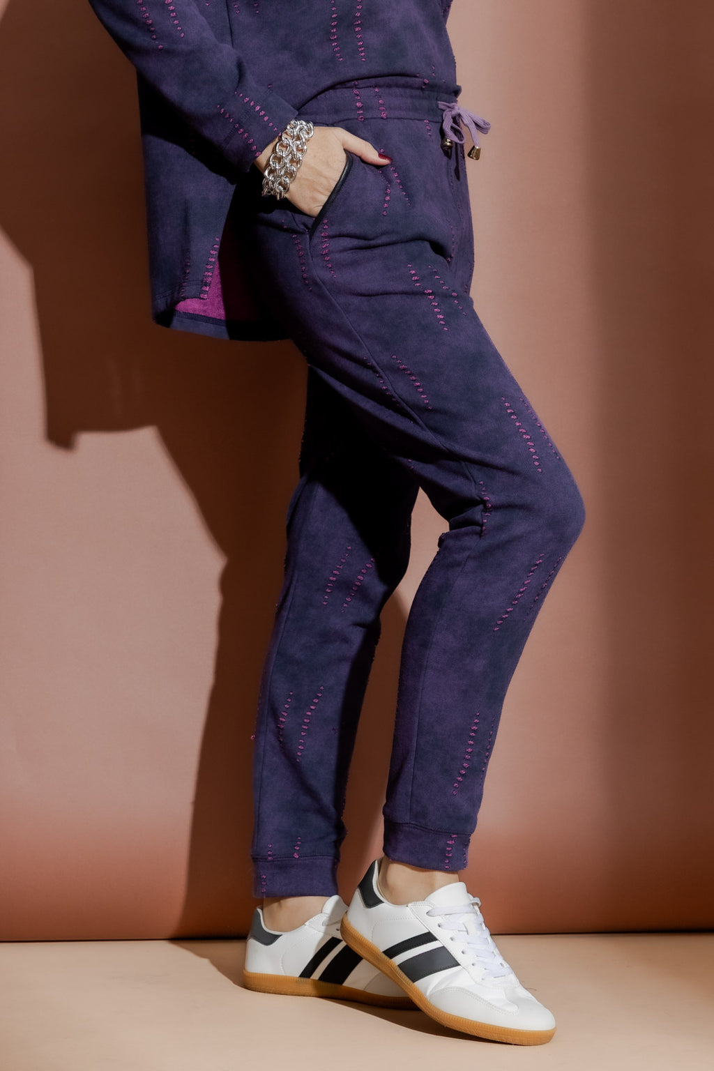 Purple Distressed Lounge Pant