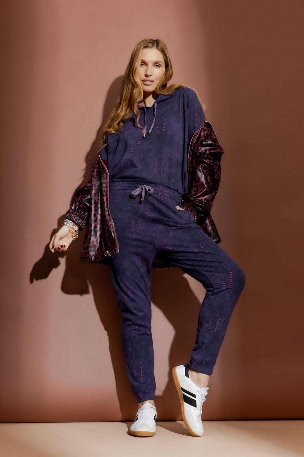 Purple Distressed Lounge Pant