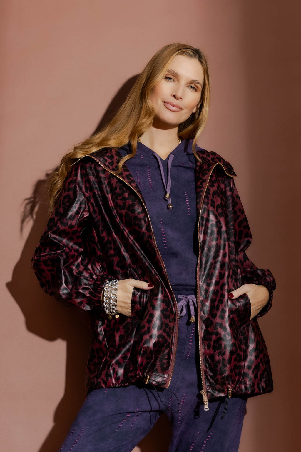 Burgundy Animal Raincoat Burgundy S