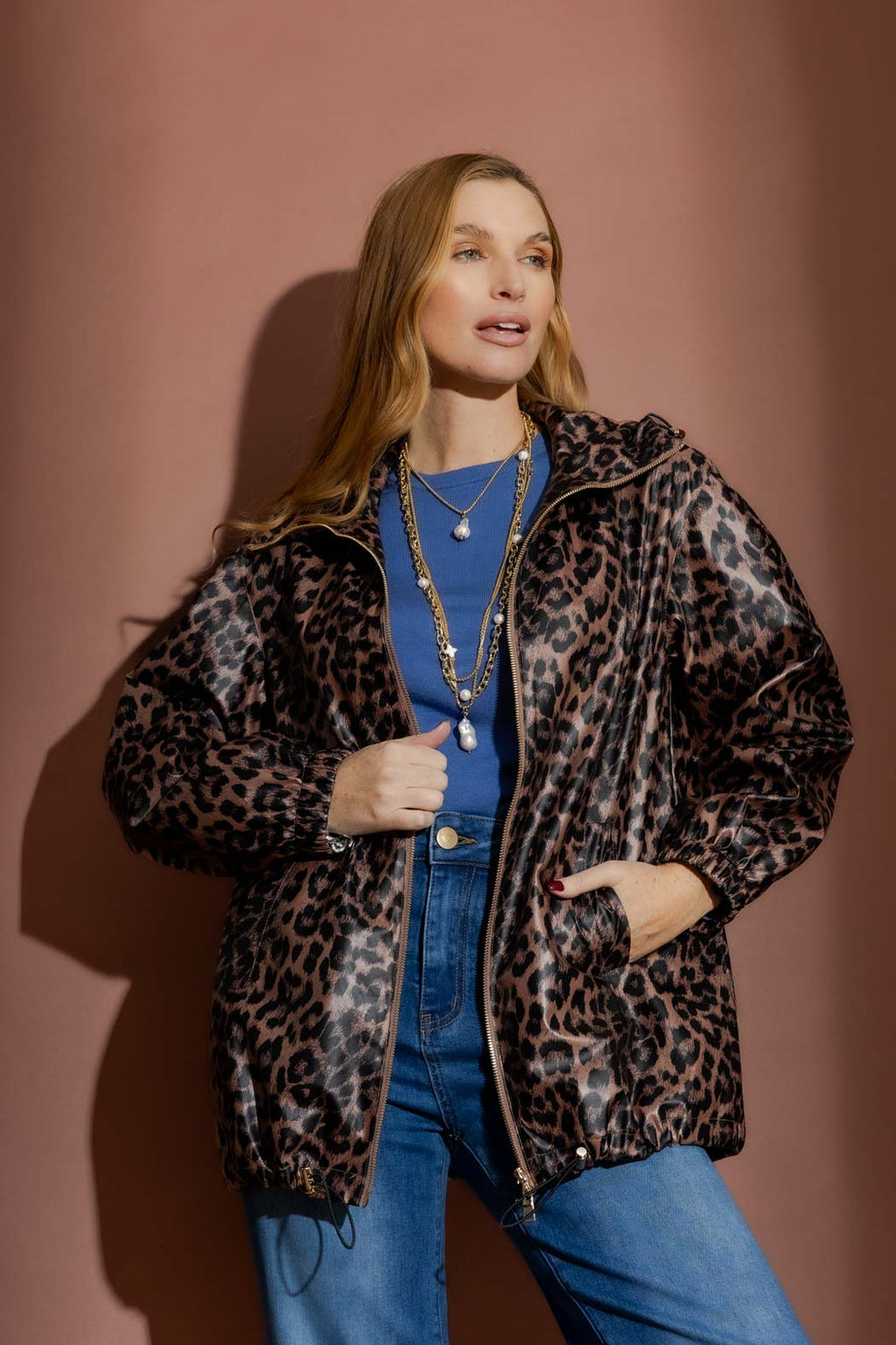 Taupe Animal Raincoat Taupe S