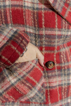 Red Check Crop Jacket