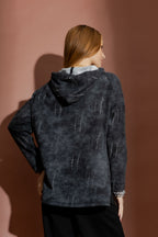 Grey Distressed Hoody