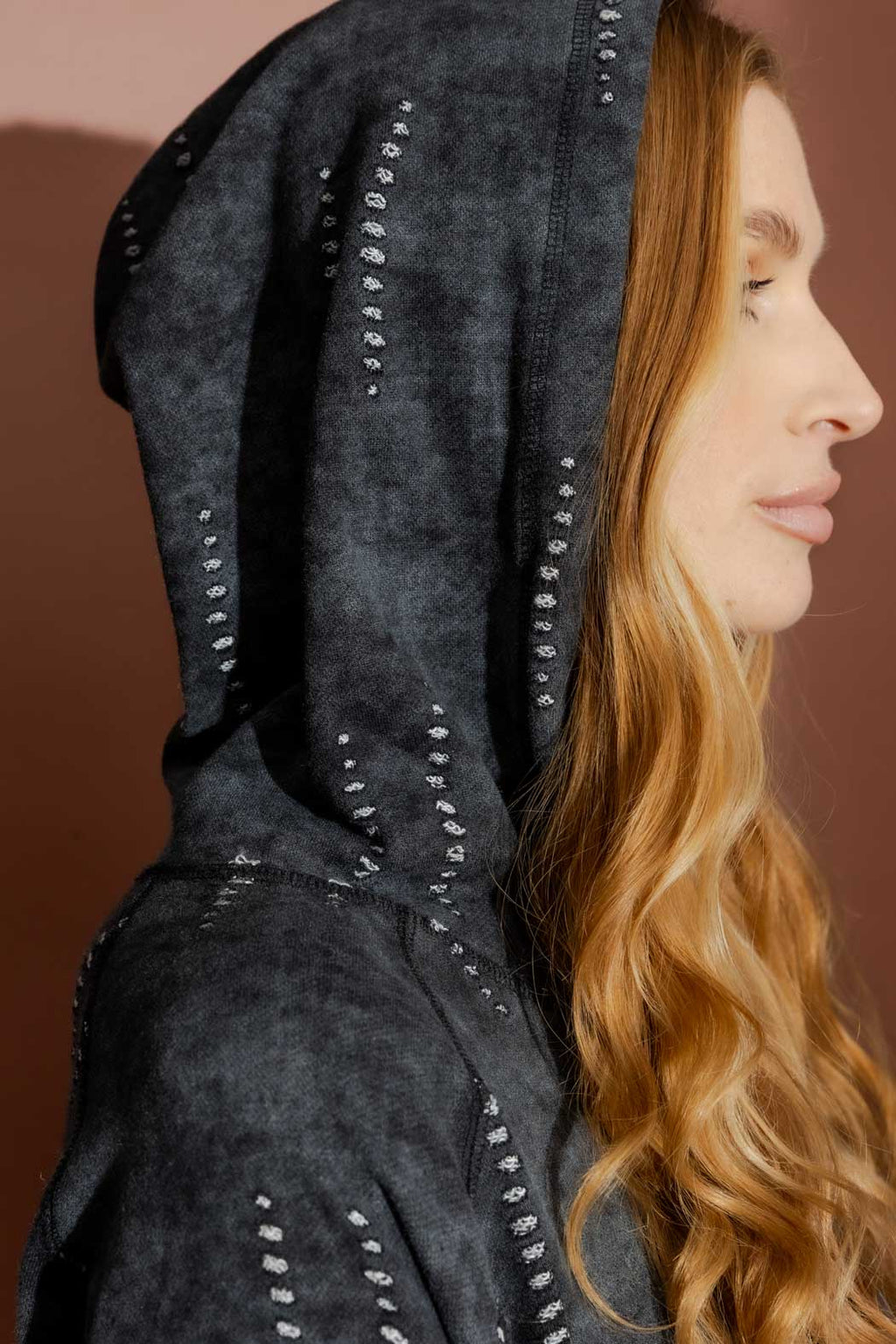 Grey Distressed Hoody