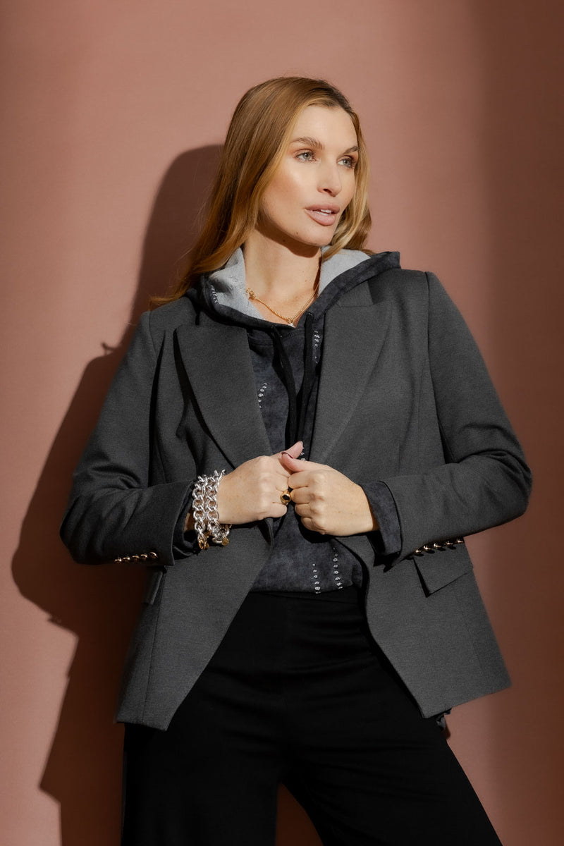 Charcoal Ponte Sisca Blazer