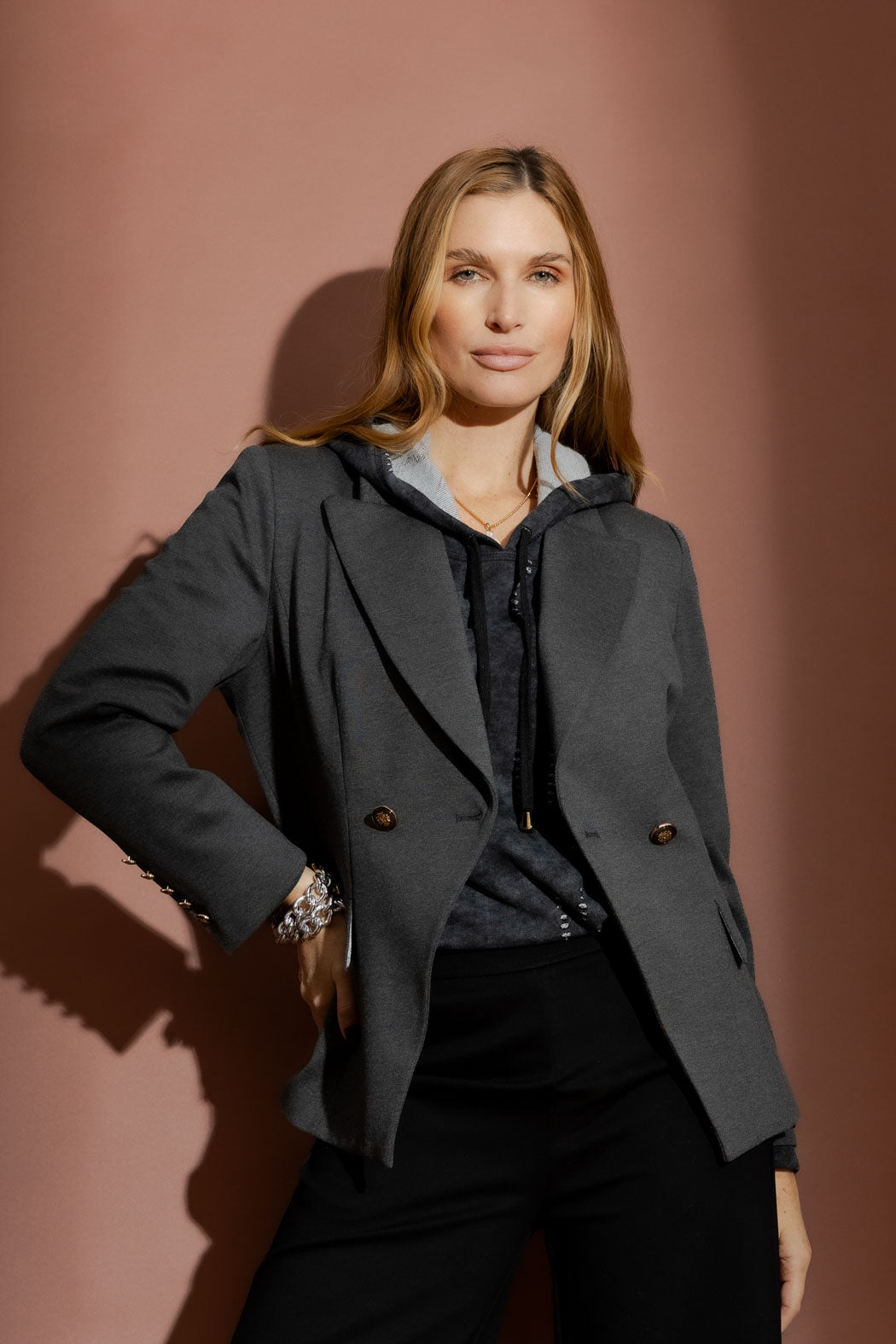 Charcoal Ponte Sisca Blazer
