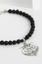 Black Lava Heart Necklace