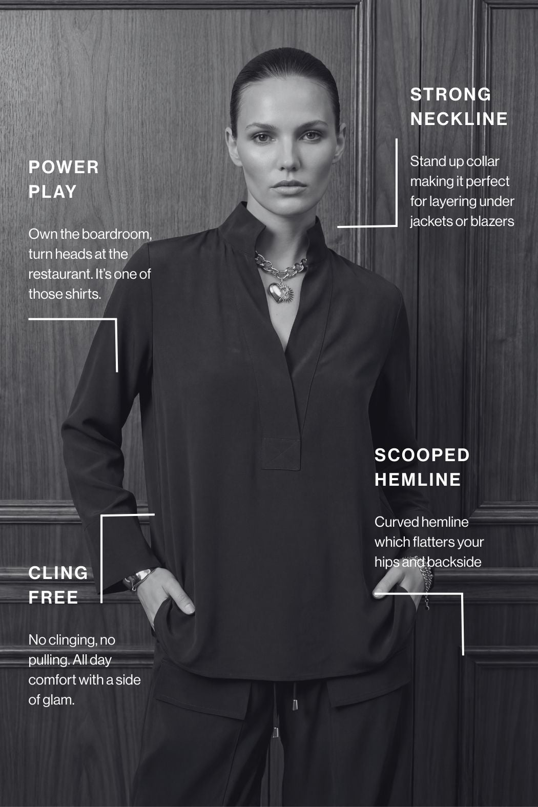 Mocha Glow Cuffed Blogger Shirt