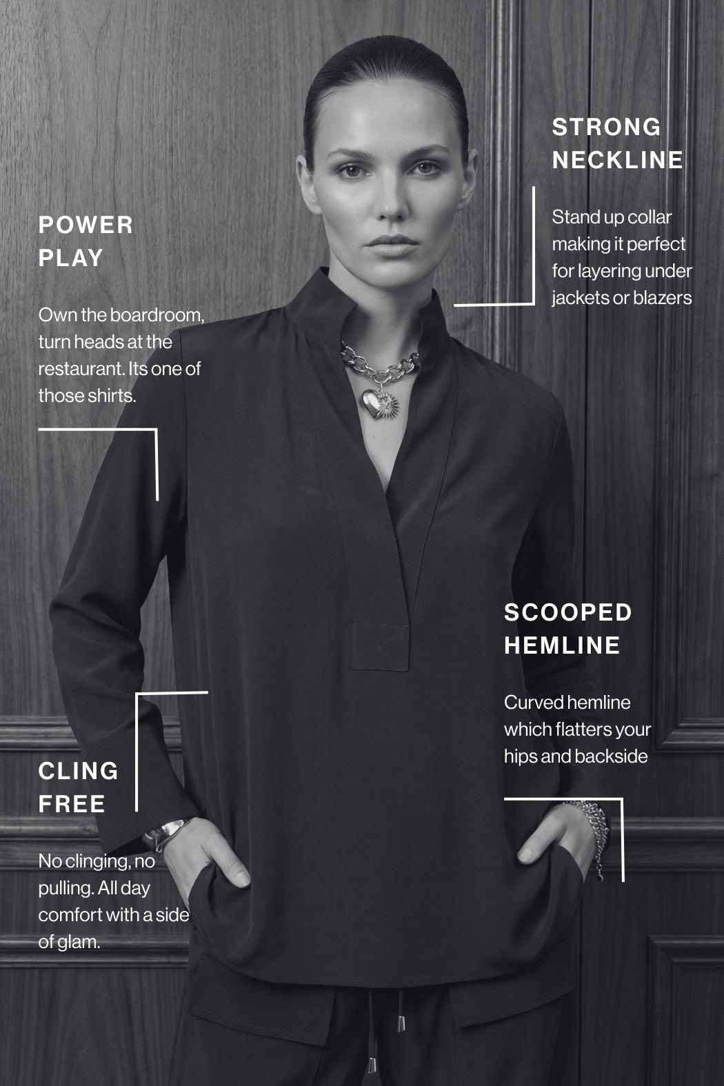 Forest Luxury Longline Blogger Shirt