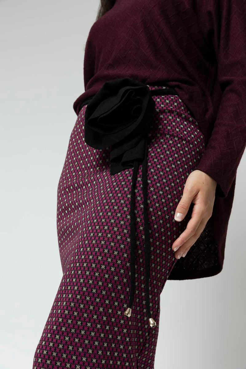 Black Rosette Belt