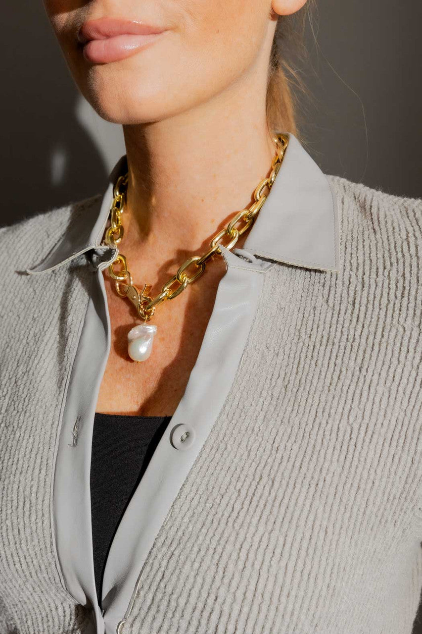 Silver Luxe Rib V Cardigan