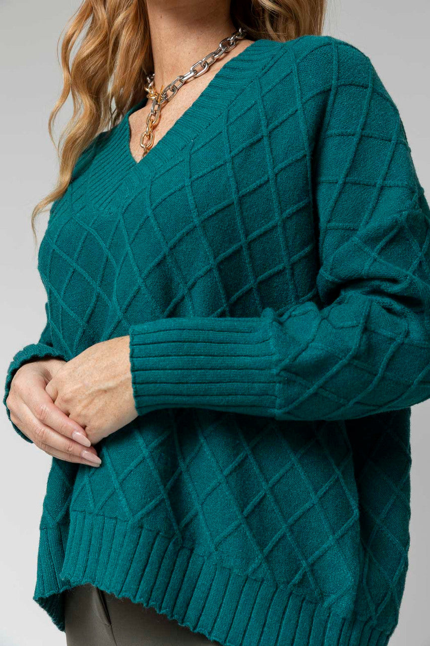 Jade Diamond V Neck Jumper