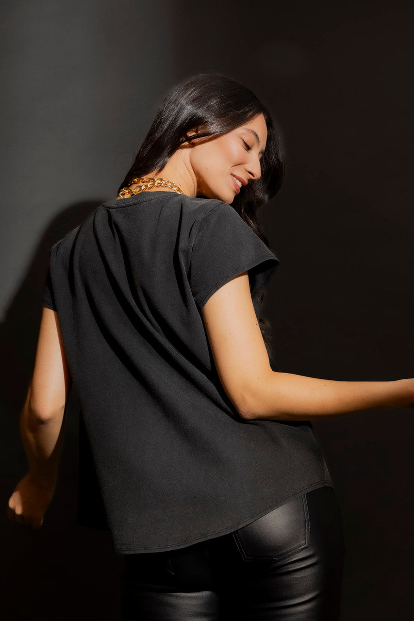 Charcoal Washed Handbag T-Shirt