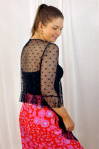 Spot Mesh Flounce Jacket
