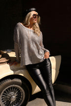 Khaki Foil Crop Jumper