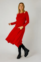 Red Keyhole Swing Dress - SALE