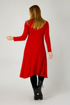 Red Keyhole Swing Dress - SALE