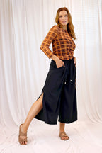Black Soft Touch Split Culotte - SALE