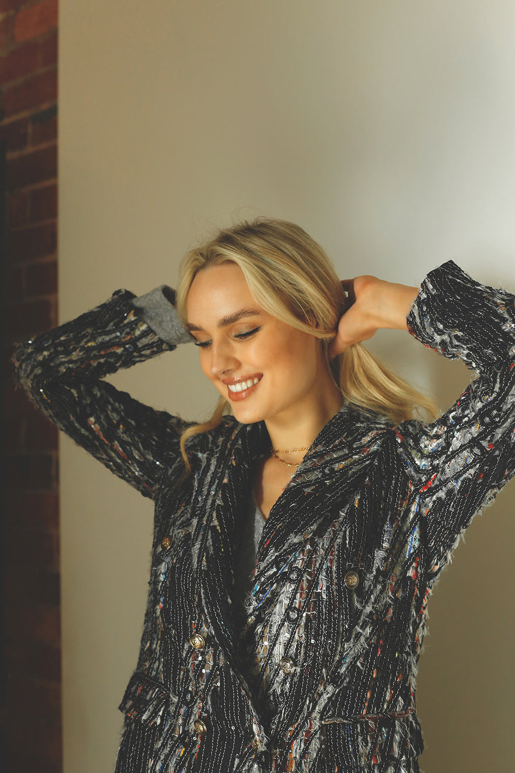 Black Applique Blazer