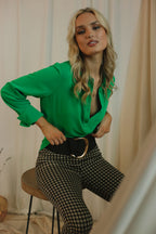 Green Soft Touch Asana Shirt - SALE