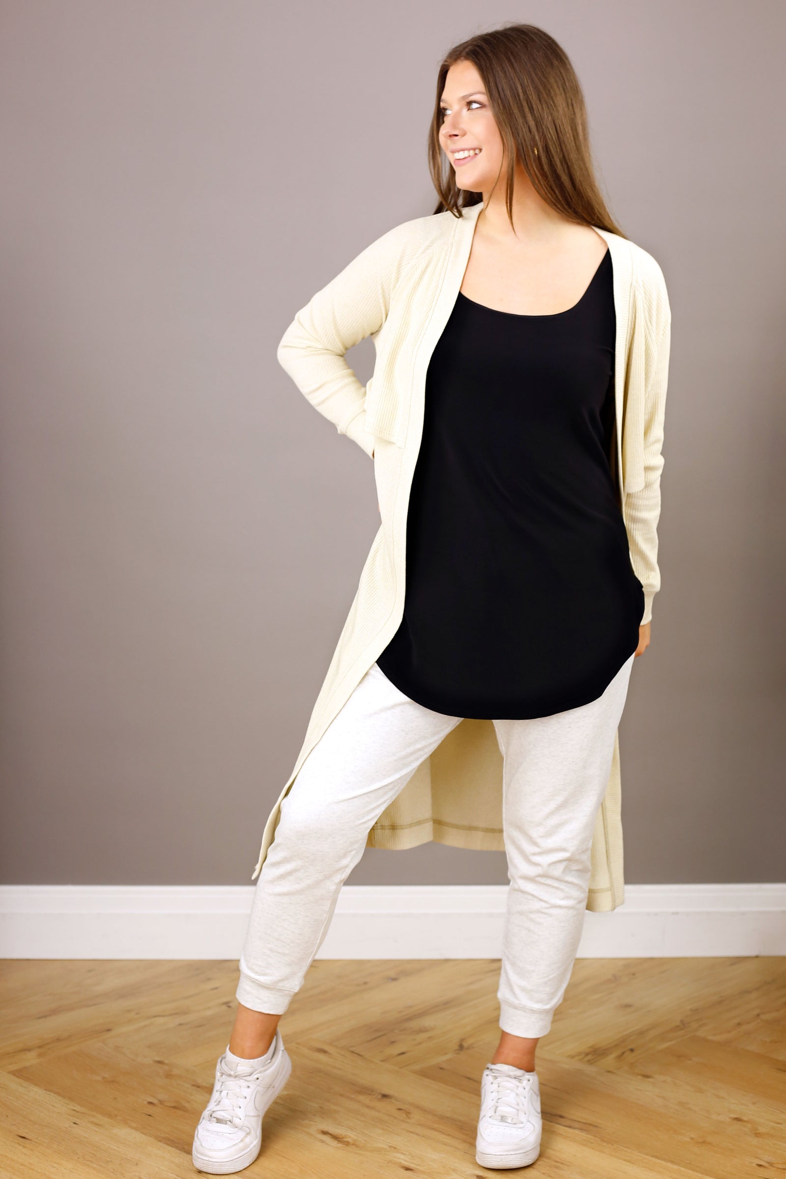 Black Jersey Layer Cami