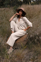 Oatmeal Bengaline Culotte - SALE