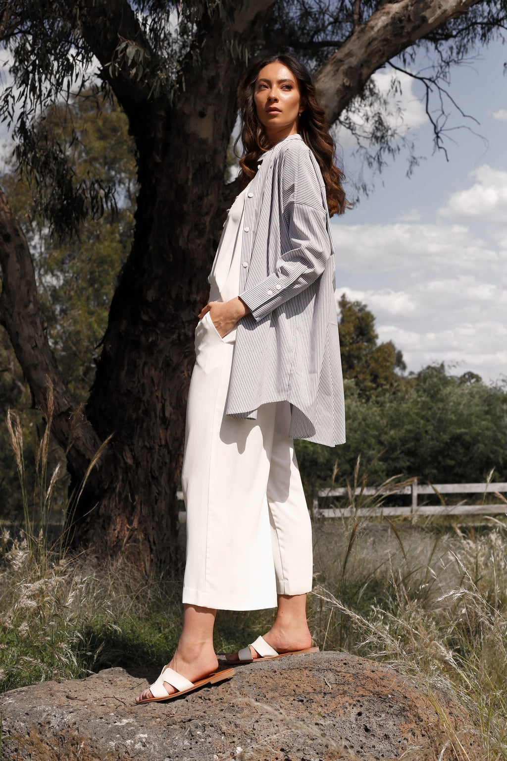 Grey Stripe Blake Shirt - SALE