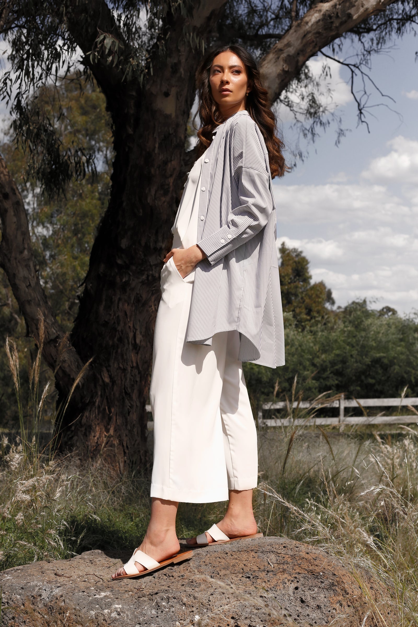 Grey Stripe Blake Shirt - SALE