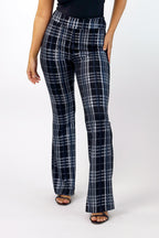 Blue Check Flare Pant - FINAL SALE