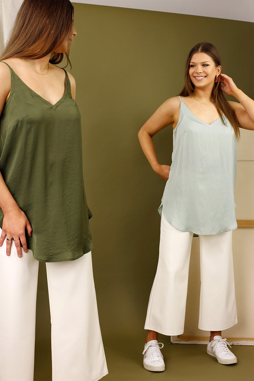 Olive Seta Effortless Cami - SALE