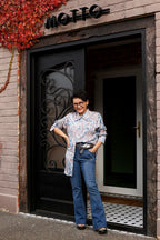 Paisley Silky Boyfriend Shirt