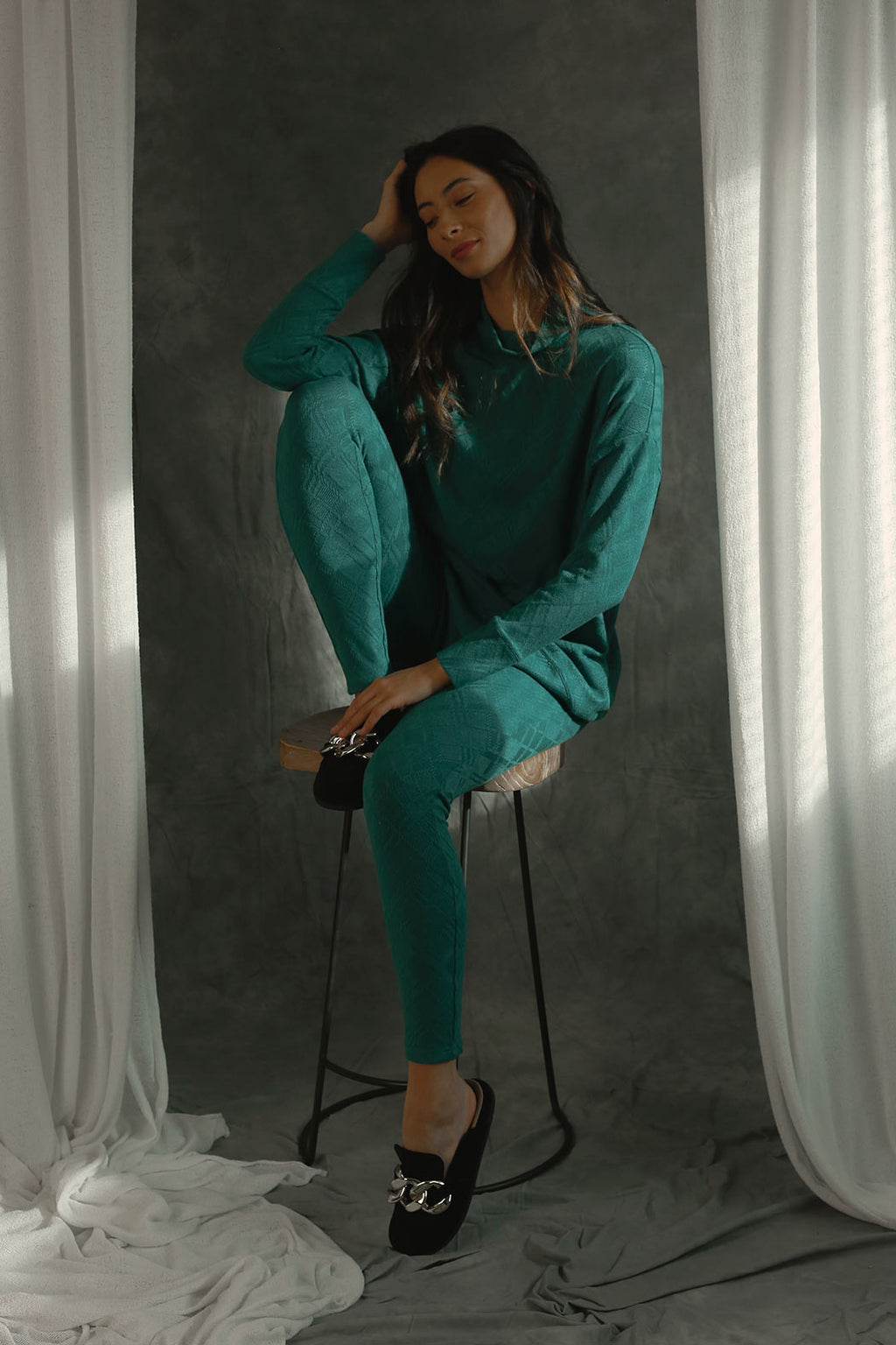 Teal Woolly Leggings - FINAL SALE