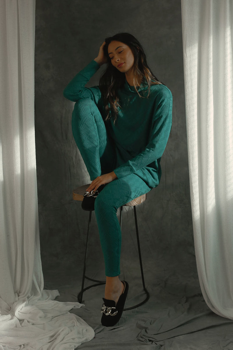 Teal Woolly Leggings - FINAL SALE