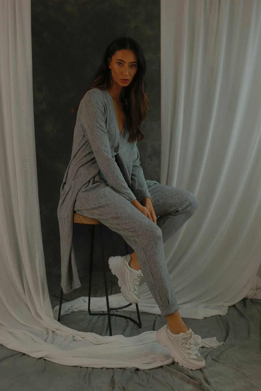 Grey Luxury Sleek Cardi - FINAL SALE