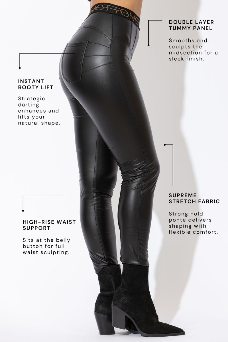 Black Coated Classic Miracle Pants