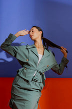 Parachute Crop Trench Coat