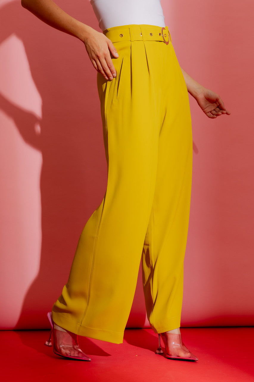 Charteuse Euro Cleo Pant Chartreuse