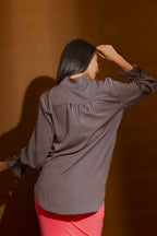 Navy/Pink Stripe Femme Blogger Shirt