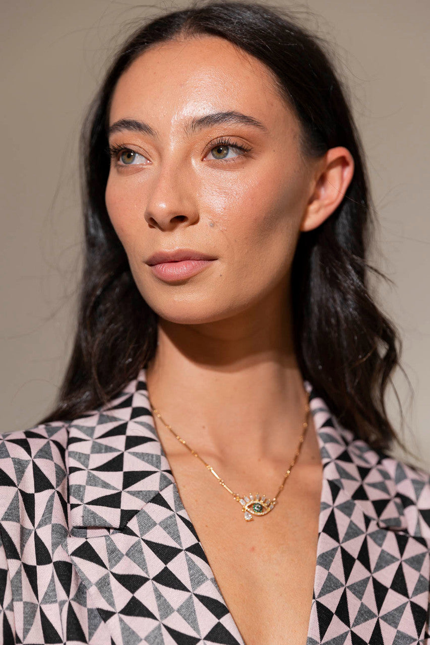 Gold Evil Eye Necklace