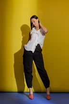 Ivory Double Ruffle Cami