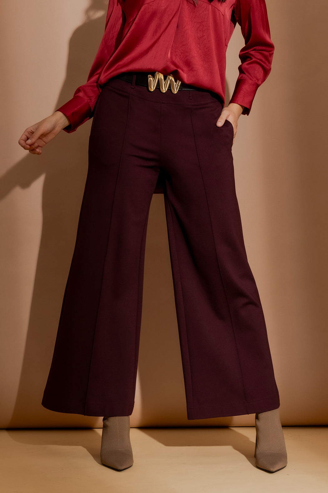 Merlot Ponte Pintuck Culotte