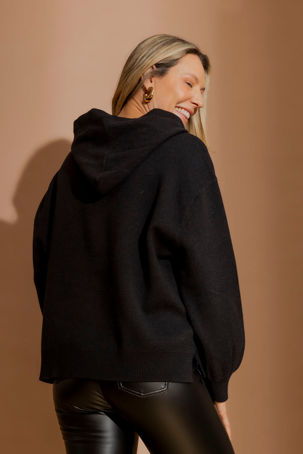 Black Lines Hoodie Black S