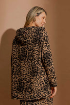 Beige Leopard Raglan Hoodie