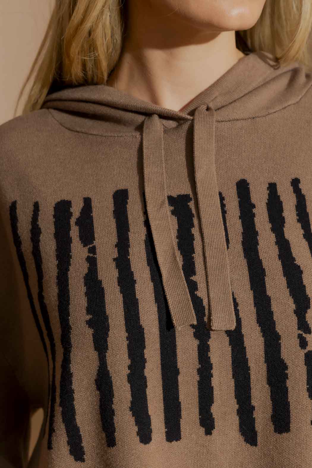 Caramel Lines Hoodie Caramel S