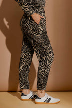 Metallic Animal Knit Lounge Pants Animal