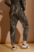 Metallic Animal Knit Lounge Pants Animal