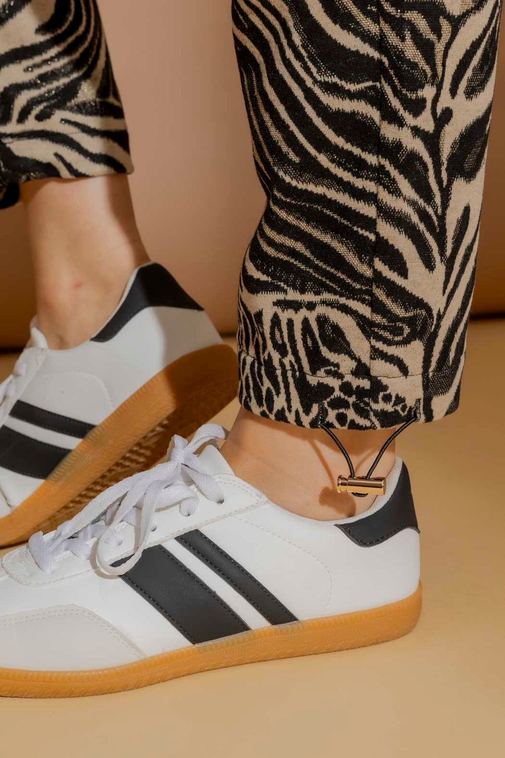 Metallic Animal Knit Lounge Pants Animal
