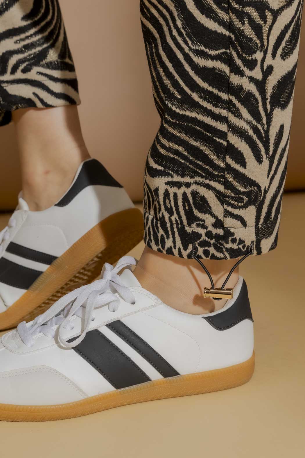Metallic Animal Knit Lounge Pants Animal