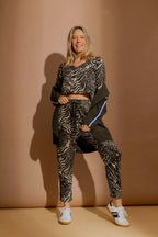 Metallic Animal Knit Top Animal