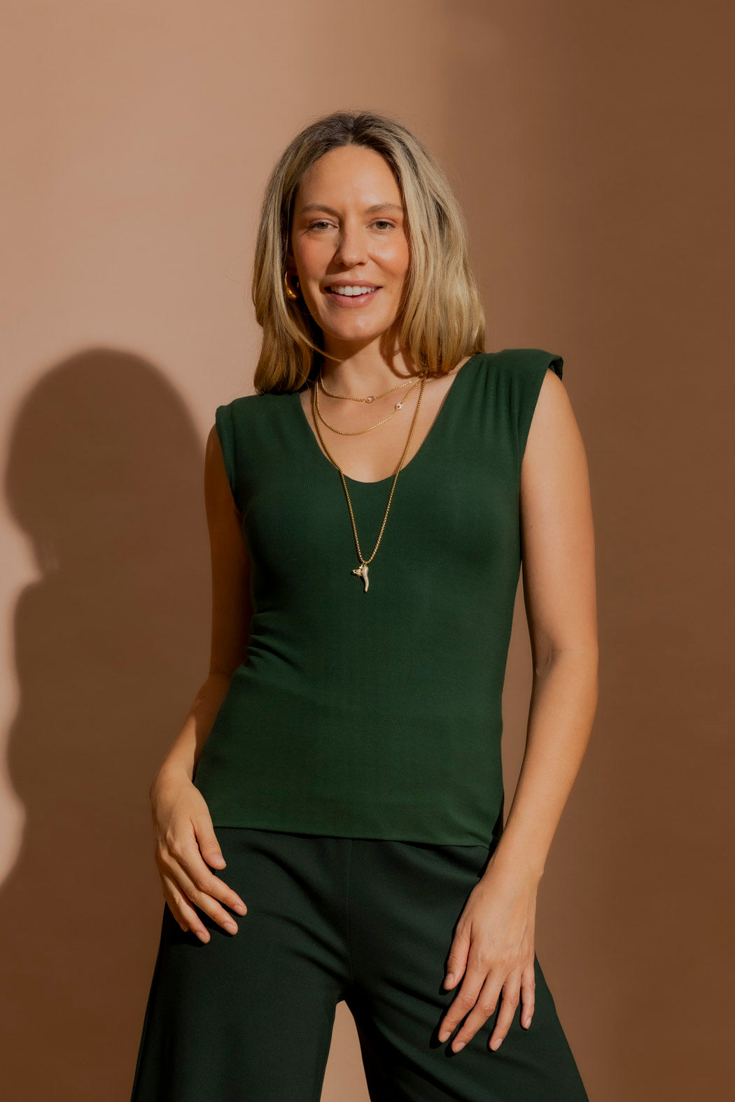 Bottle Green Tencel Lust Cami Bottle Green